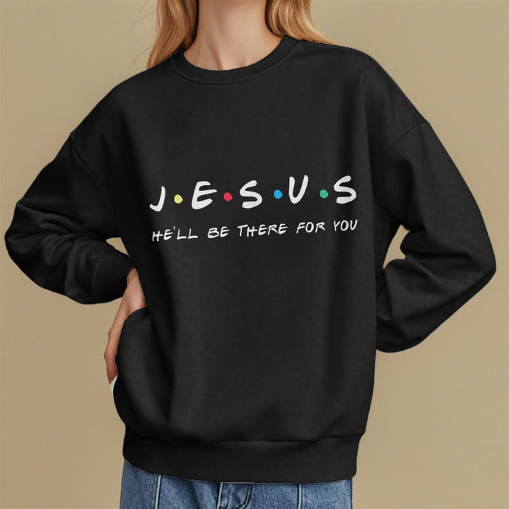 Felpa in poliestere foderata in pile stile moderno Christianartworkshop Jesus He'll Be There For You - image 7
