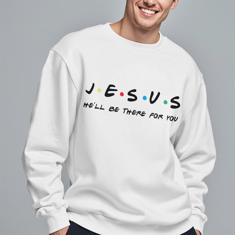 Felpa in poliestere foderata in pile stile moderno Christianartworkshop Jesus He'll Be There For You - image 2
