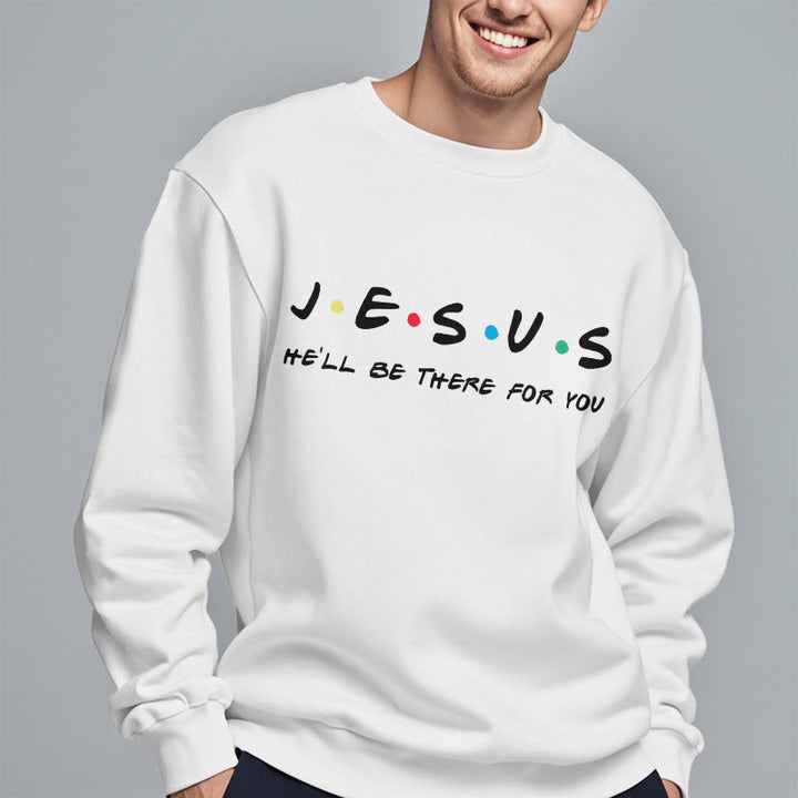 Felpa in poliestere foderata in pile stile moderno Christianartworkshop Jesus He'll Be There For You - image 2