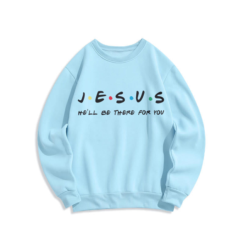 Felpa in poliestere foderata in pile stile moderno Christianartworkshop Jesus He'll Be There For You - Blu - 2XL - image 25