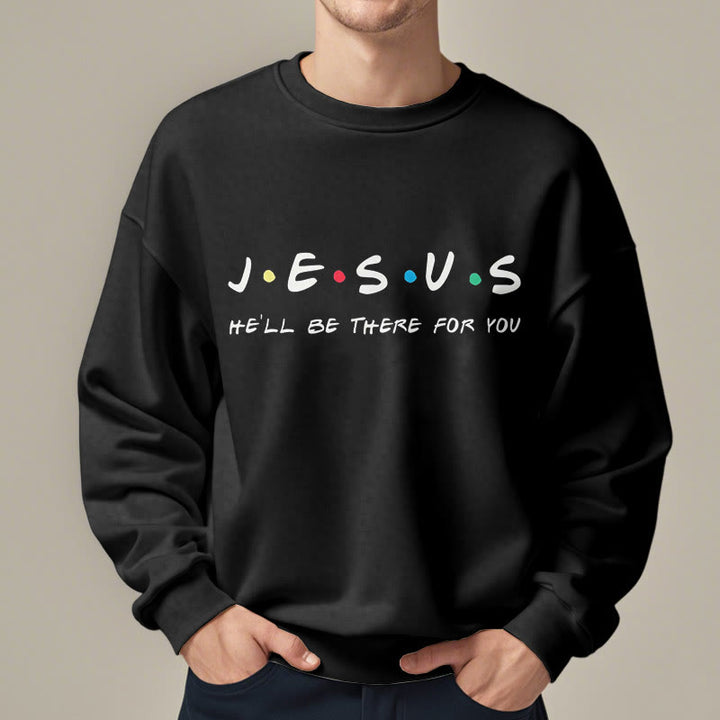 Felpa in poliestere foderata in pile stile moderno Christianartworkshop Jesus He'll Be There For You - image 8