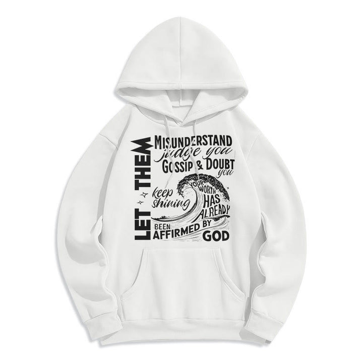 Christianartworkshop Felpa con cappuccio in poliestere foderata in pile "Modern Style Affirmed By God" - Bianco - 2XL - image 10