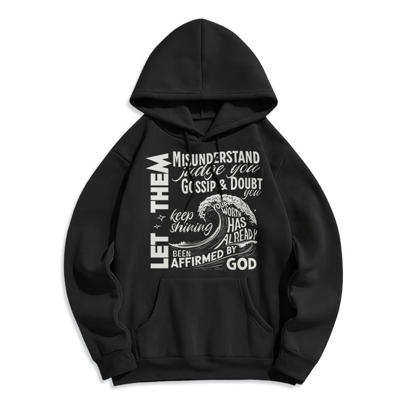 Christianartworkshop Felpa con cappuccio in poliestere foderata in pile "Modern Style Affirmed By God" - Nero - 2XL - image 5