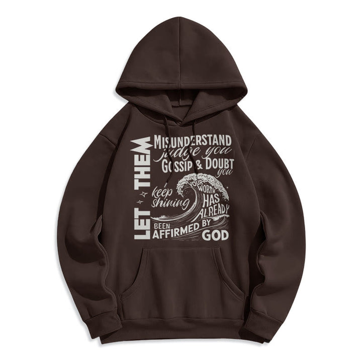 Christianartworkshop Felpa con cappuccio in poliestere foderata in pile "Modern Style Affirmed By God" - Marrone - 2XL - image 15
