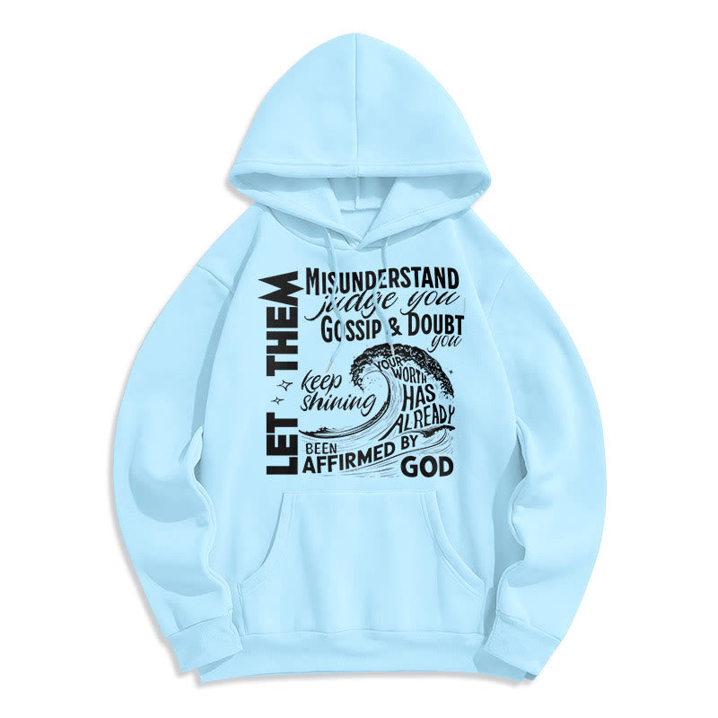 Christianartworkshop Felpa con cappuccio in poliestere foderata in pile "Modern Style Affirmed By God" - Blu - 2XL - image 25