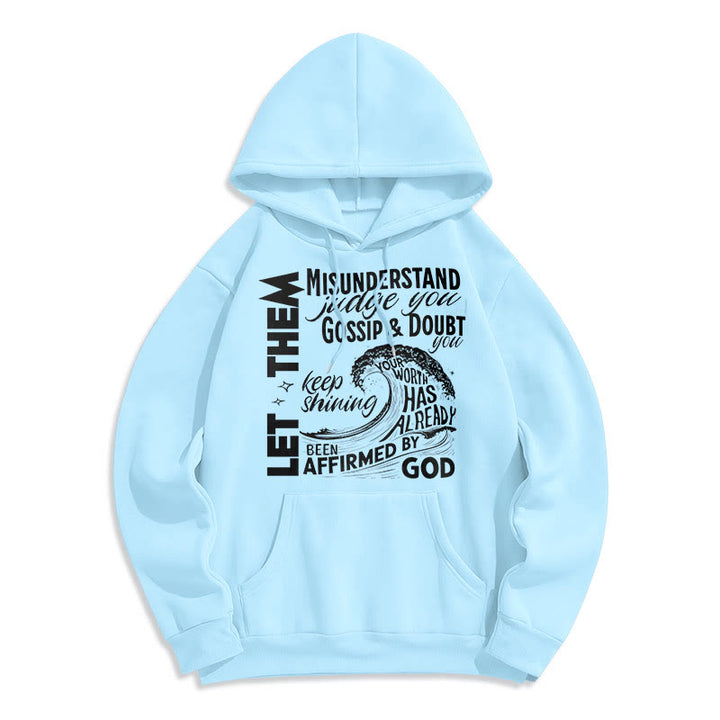 Christianartworkshop Felpa con cappuccio in poliestere foderata in pile "Modern Style Affirmed By God" - Blu - 2XL - image 25