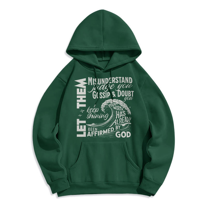 Christianartworkshop Felpa con cappuccio in poliestere foderata in pile "Modern Style Affirmed By God" - Verde - 2XL - image 20