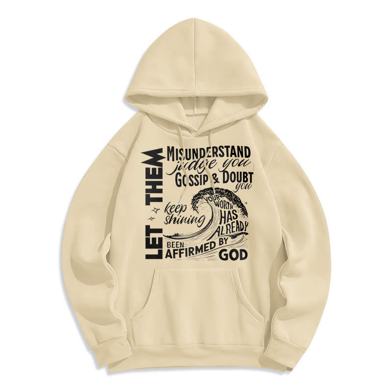 Christianartworkshop Felpa con cappuccio in poliestere foderata in pile "Modern Style Affirmed By God" - Beige - 2XL - image 0