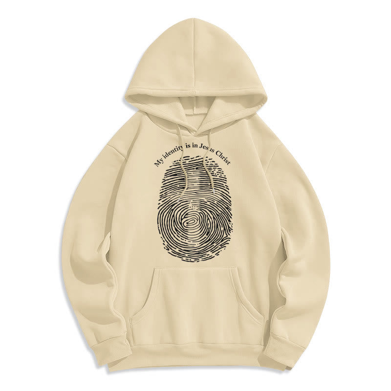Christianartworkshop Felpa con cappuccio in poliestere foderata in pile con croce di Gesù Cristo in stile classico - Beige - 2XL - image 10