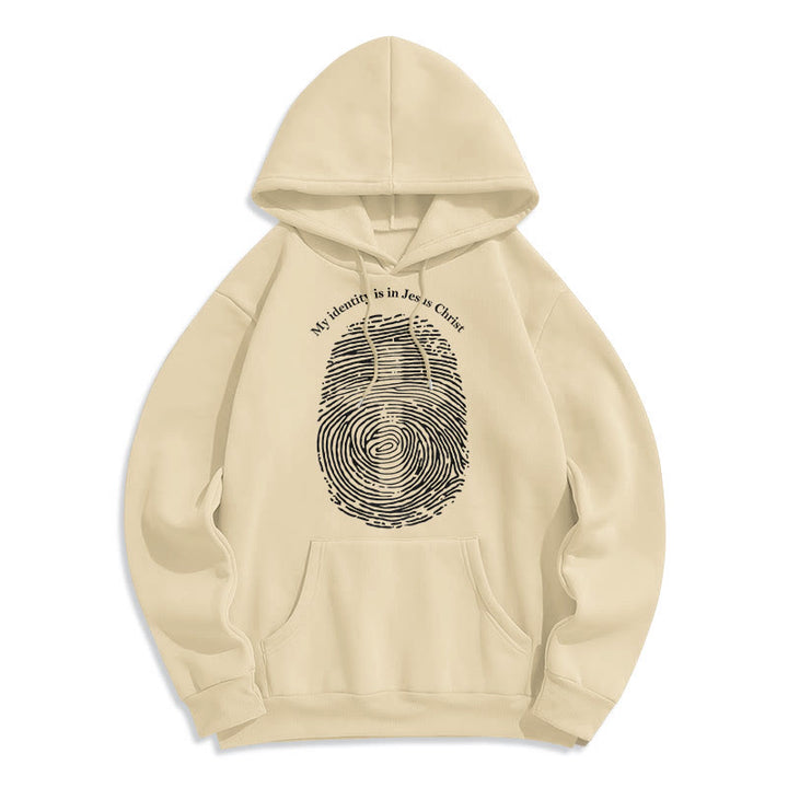 Christianartworkshop Felpa con cappuccio in poliestere foderata in pile con croce di Gesù Cristo in stile classico - Beige - 2XL - image 10