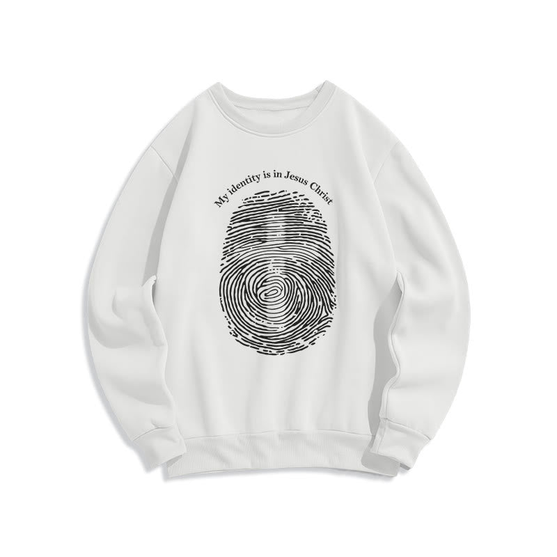 Felpa in poliestere foderata in pile con croce di Gesù Cristo, in stile classico Christianartworkshop - Bianco - 2XL - image 0