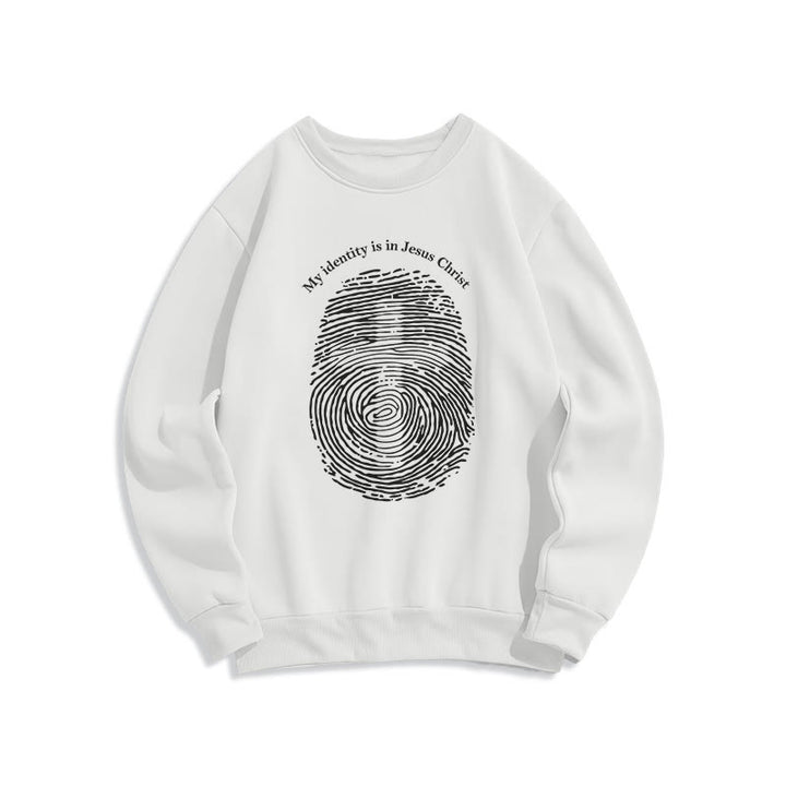 Felpa in poliestere foderata in pile con croce di Gesù Cristo, in stile classico Christianartworkshop - Bianco - 2XL - image 0