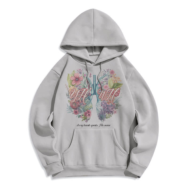 Christianartworkshop Felpa con cappuccio in poliestere foderata in pile con scritta "Every Breath Speaks His Name" di Colored Style - Grigio - 2XL - image 30
