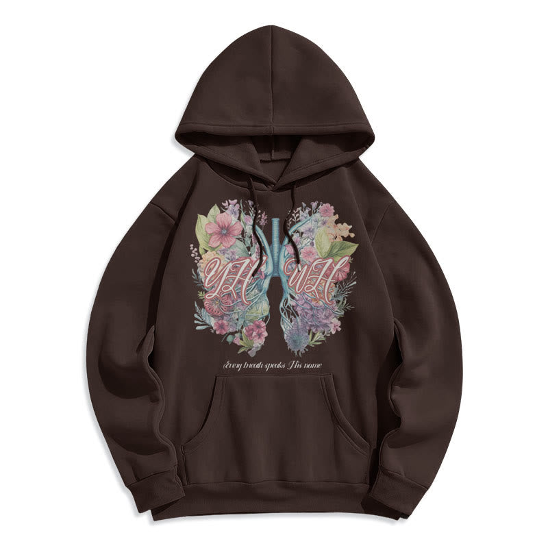 Christianartworkshop Felpa con cappuccio in poliestere foderata in pile con scritta "Every Breath Speaks His Name" di Colored Style - Marrone - 2XL - image 15