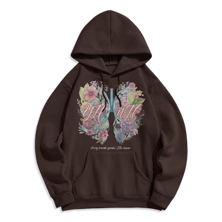 Christianartworkshop Felpa con cappuccio in poliestere foderata in pile con scritta "Every Breath Speaks His Name" di Colored Style - Marrone - 2XL - image 15