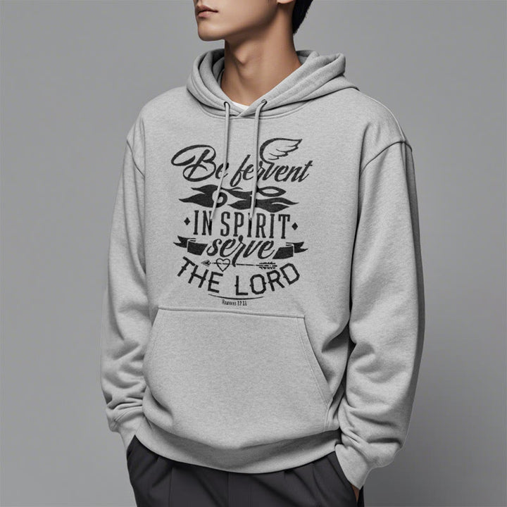 Felpa con cappuccio in poliestere foderata in pile stile moderno Christianartworkshop Be Fervent In Spirit - image 33