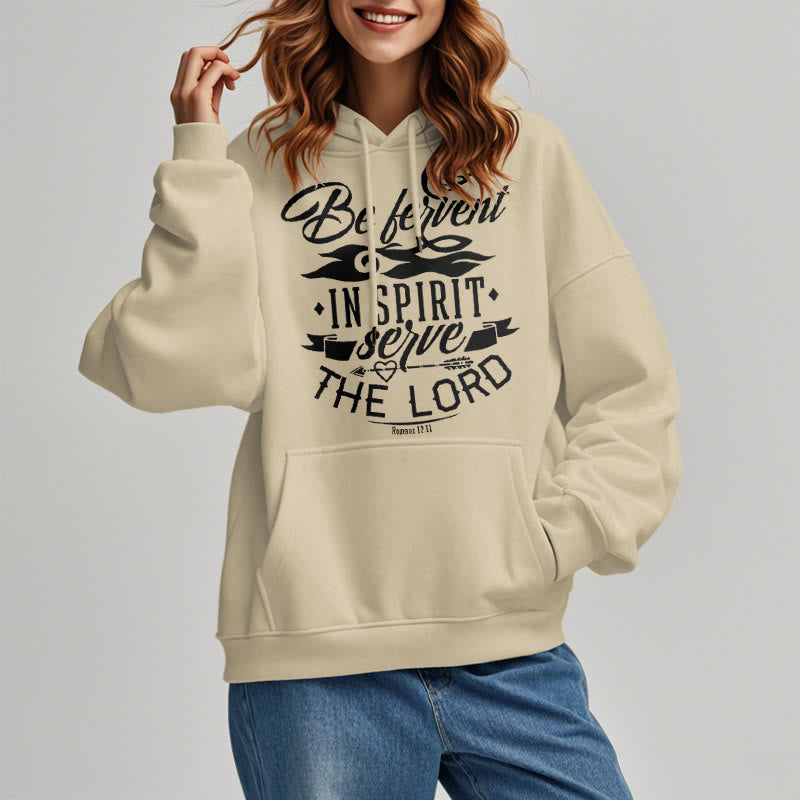 Felpa con cappuccio in poliestere foderata in pile stile moderno Christianartworkshop Be Fervent In Spirit - image 12