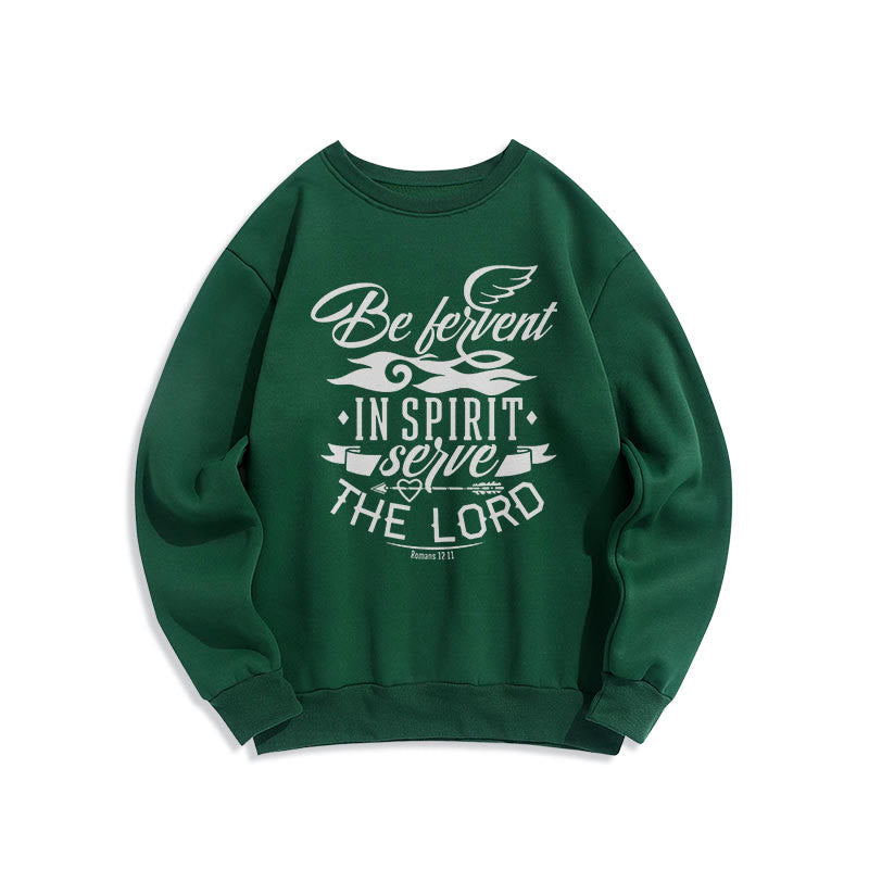 Felpa in poliestere foderata in pile stile moderno Christianartworkshop Be Fervent In Spirit - Verde - 2XL - image 20