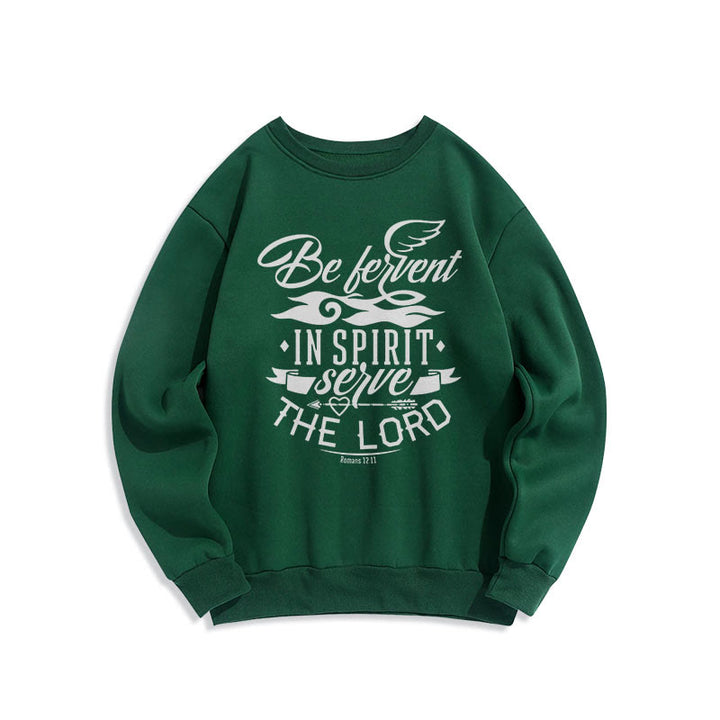 Felpa in poliestere foderata in pile stile moderno Christianartworkshop Be Fervent In Spirit - Verde - 2XL - image 20