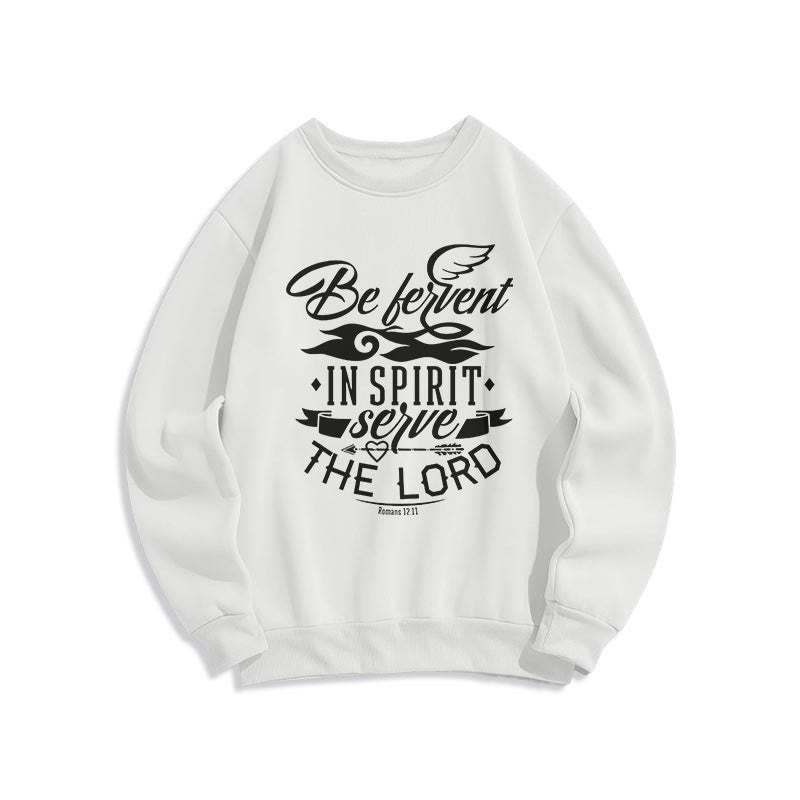 Felpa in poliestere foderata in pile stile moderno Christianartworkshop Be Fervent In Spirit - Bianco - 2XL - image 0