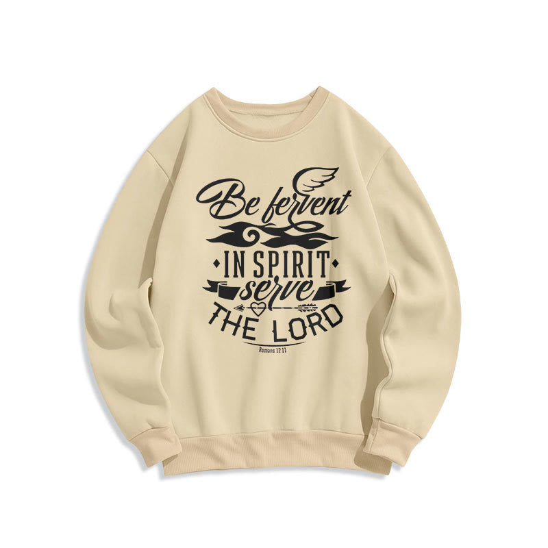 Felpa in poliestere foderata in pile stile moderno Christianartworkshop Be Fervent In Spirit - Beige - 2XL - image 10