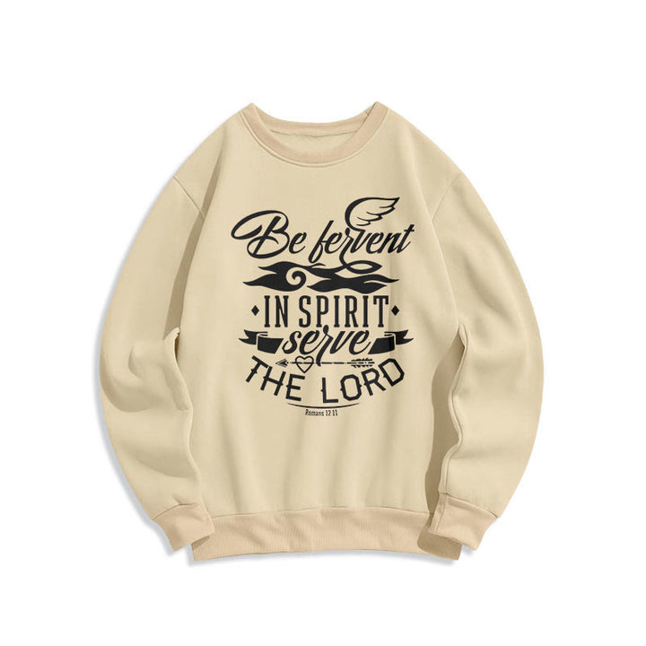 Felpa in poliestere foderata in pile stile moderno Christianartworkshop Be Fervent In Spirit - Beige - 2XL - image 10