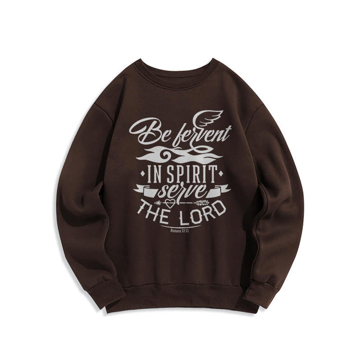 Felpa in poliestere foderata in pile stile moderno Christianartworkshop Be Fervent In Spirit - Marrone - 2XL - image 15