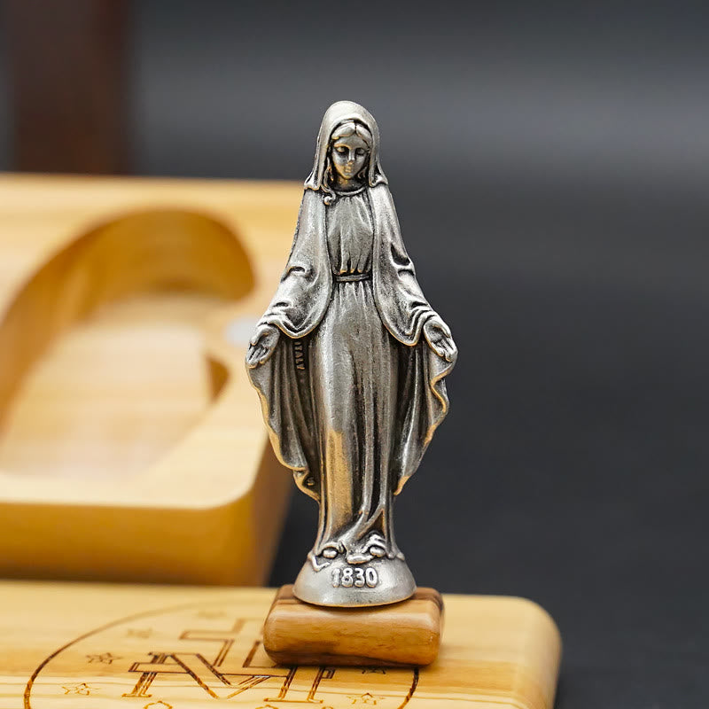 Christianartworkshop Set di rosari devozionali in legno d'ulivo della Vergine Maria in stile classico - image 2