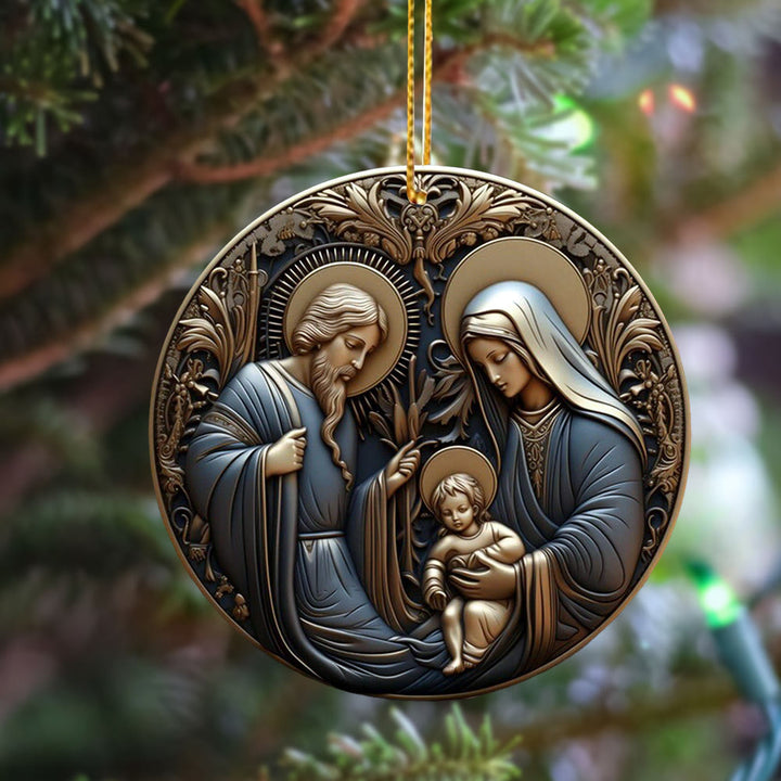 Christianartworkshop Retro Style Natività Natale Benedizione Ornamenti Appesi A - image 4
