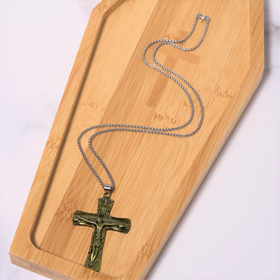 Collana con ciondolo a forma di croce della Trinità in stile classico Christianartworkshop , Padre, Figlio e Spirito Santo - image 9