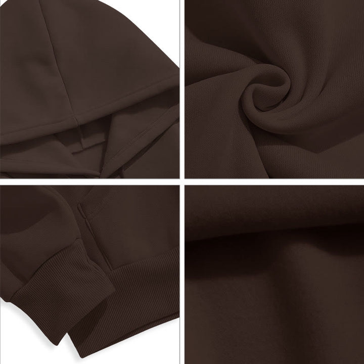 Felpa con cappuccio in poliestere foderata in pile stile classico Christianartworkshop Dio è il nostro rifugio e la nostra forza - image 19