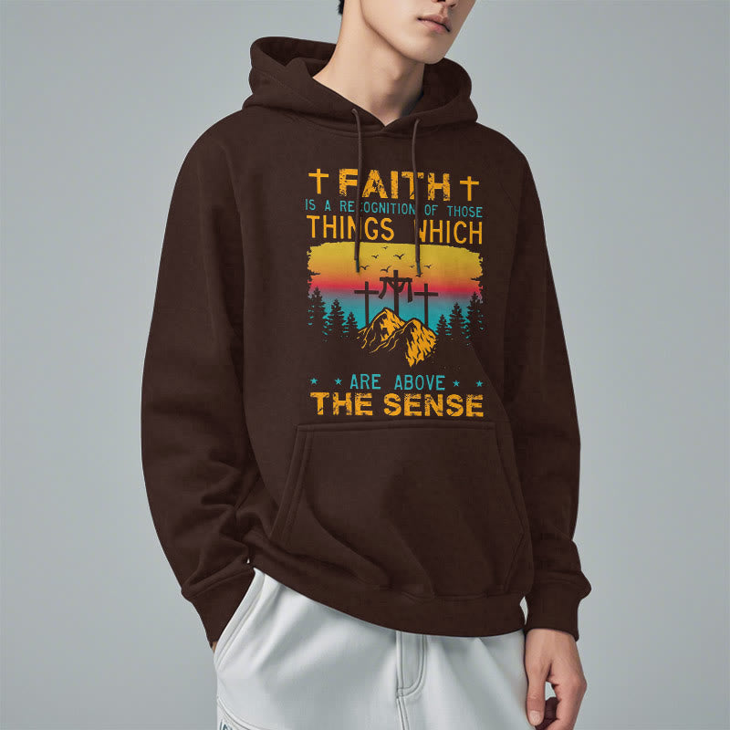 Christianartworkshop Felpa con cappuccio in poliestere foderata in pile "Faith Is A Recognition" in stile colorato - image 2