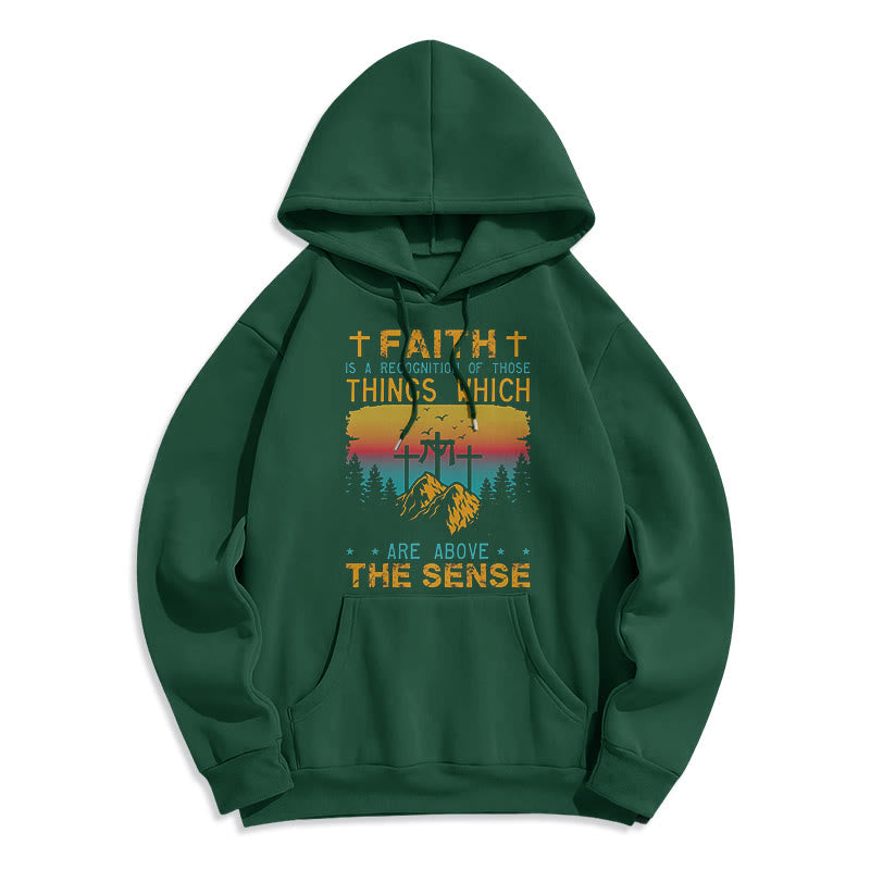 Christianartworkshop Felpa con cappuccio in poliestere foderata in pile "Faith Is A Recognition" in stile colorato - Verde - 2XL - image 20