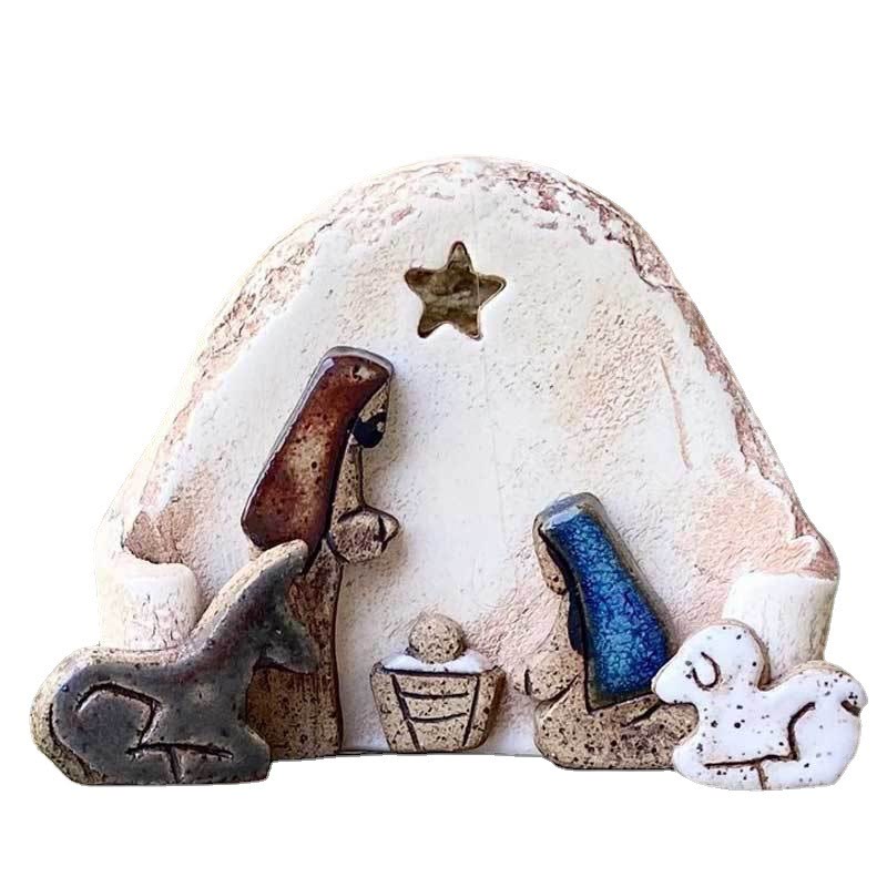 Christianartworkshop Decorazioni da tavolo in resina a forma di stella in stile classico per presepe - image 4