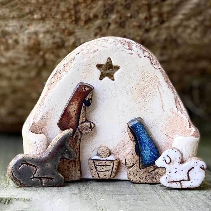 Christianartworkshop Decorazioni da tavolo in resina a forma di stella in stile classico per presepe - Presepe - image 0