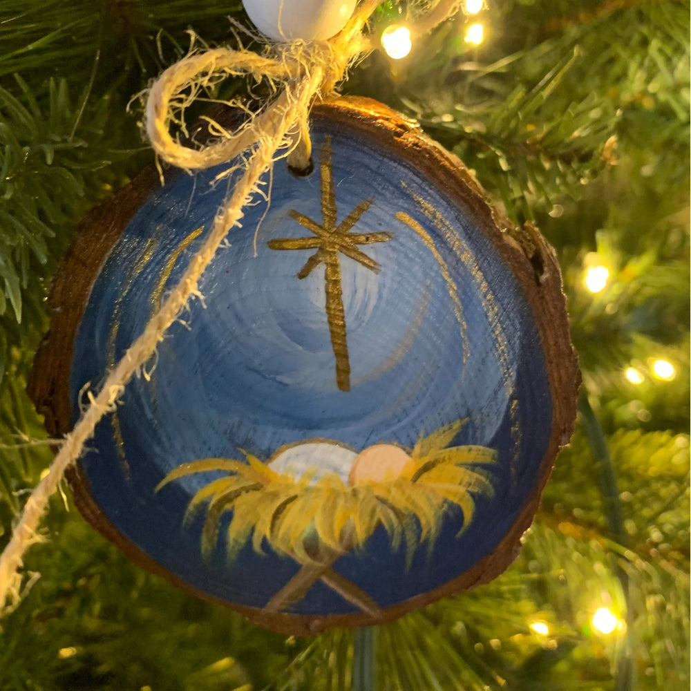 Christianartworkshop Presepe in stile colorato Presepe di Natale in legno Decorazioni da appendere - image 1