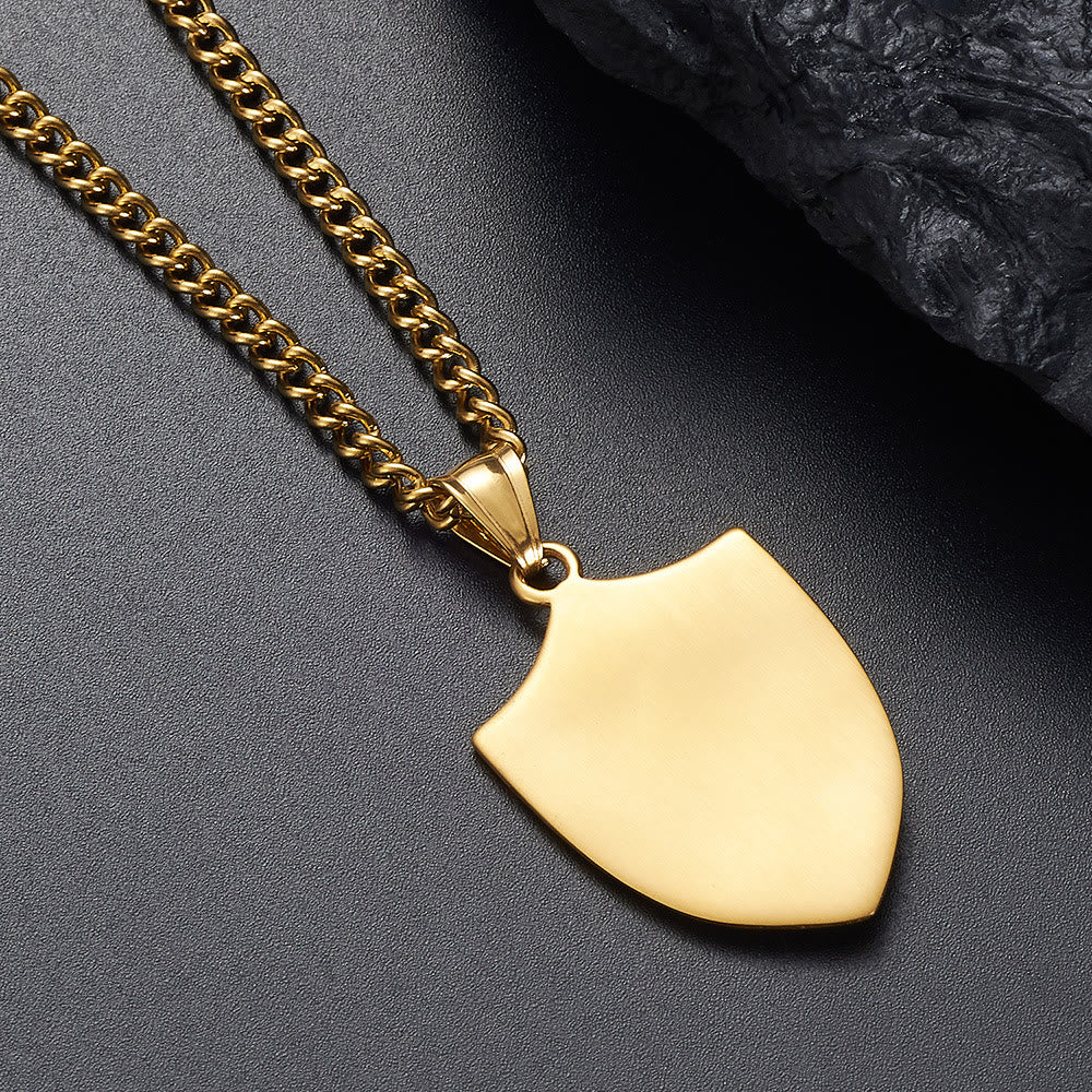 Christianartworkshop Collana con ciondolo a forma di scudo dell'Arcangelo Michele in stile moderno - image 5