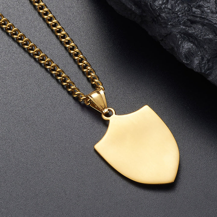 Christianartworkshop Collana con ciondolo a forma di scudo dell'Arcangelo Michele in stile moderno - image 5