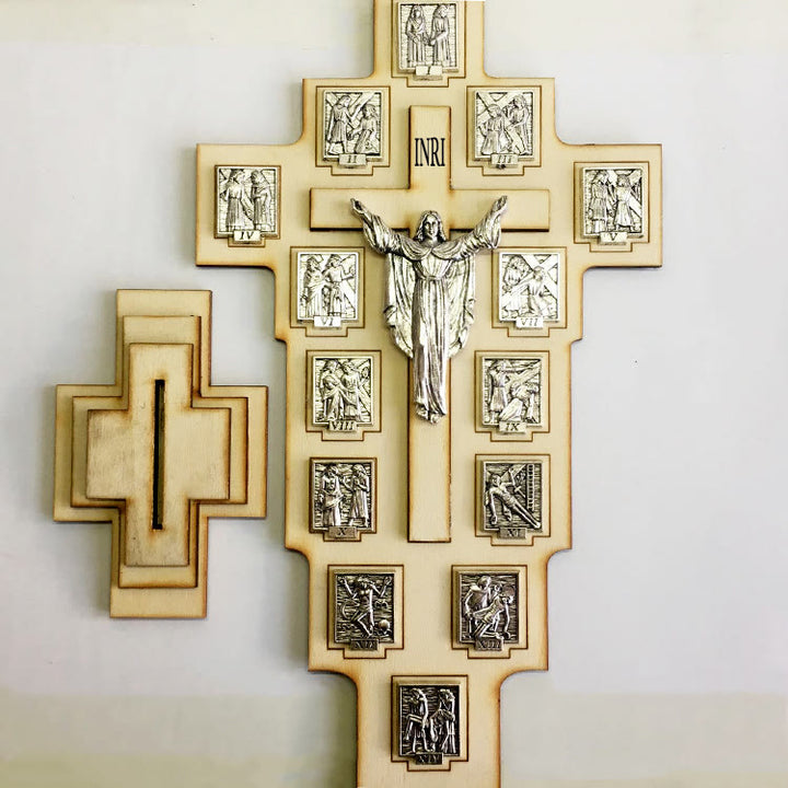 Christianartworkshop Crocifisso artigianale in stile classico, figura di Gesù, decorazioni da tavolo, ornamento - image 1