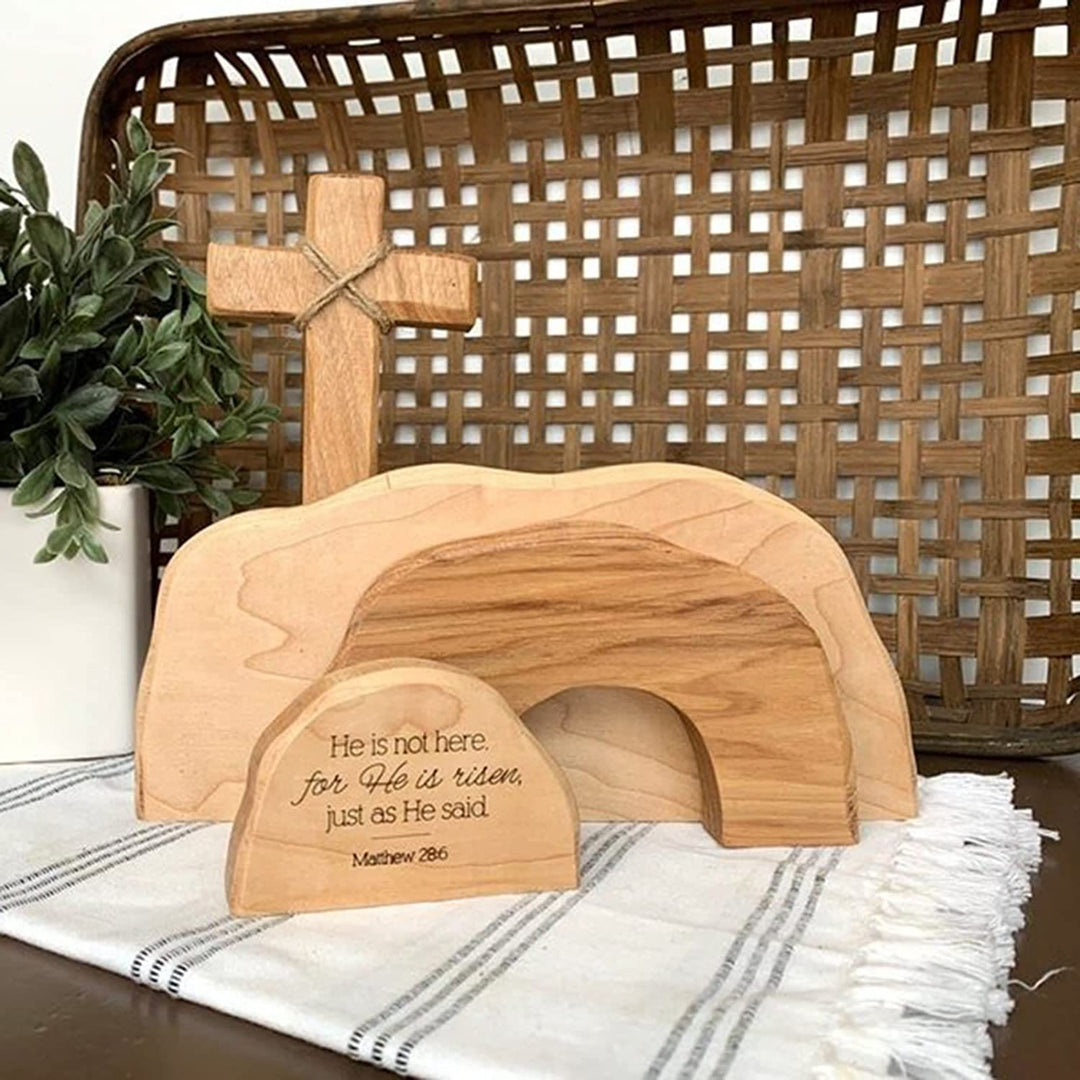 Christianartworkshop Decorazione da tavolo in stile classico con scena della resurrezione della tomba vuota - Beige - image 0