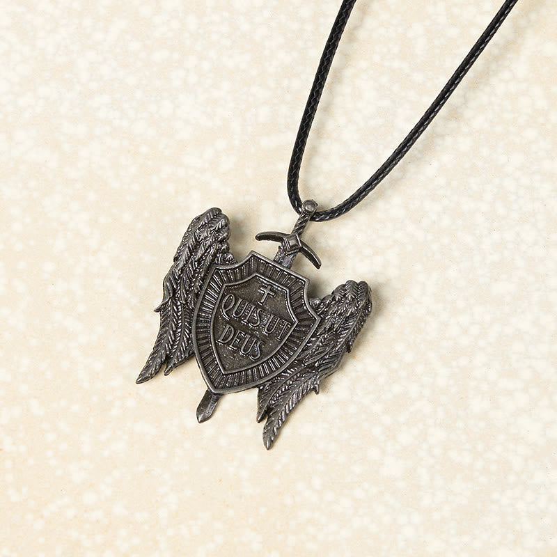 Collana Scudo della Fede della Collezione Angelo Custode Quis Ut Deus di Christianartworkshop - image 6