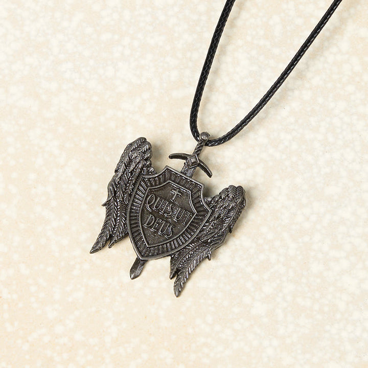 Collana Scudo della Fede della Collezione Angelo Custode Quis Ut Deus di Christianartworkshop - image 6