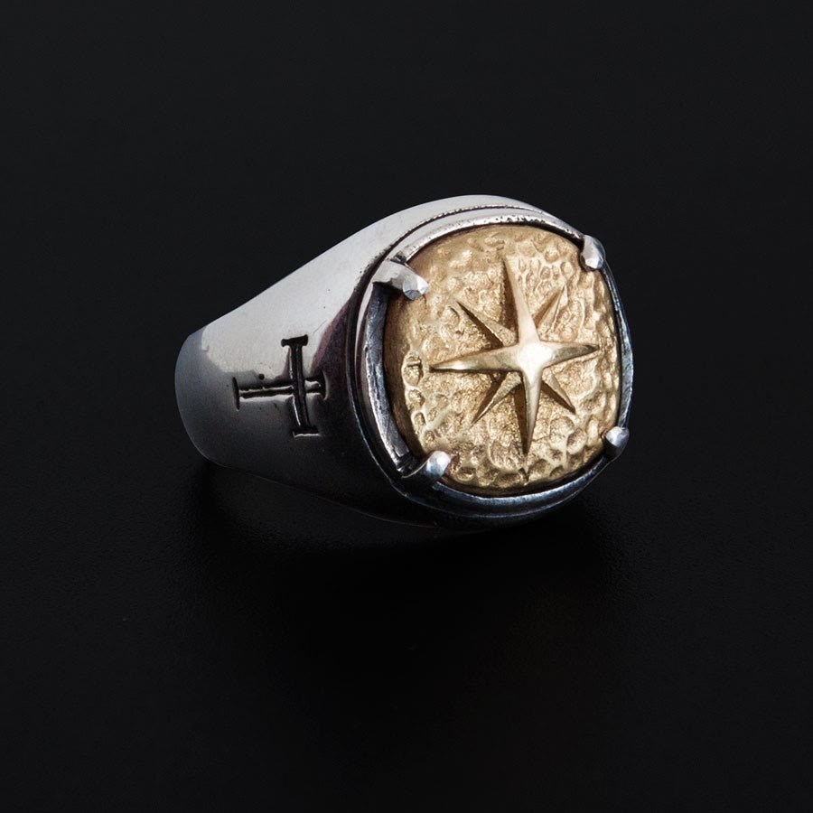 Anello della benedizione sacra con croce della Stella di Betlemme in stile classico Christianartworkshop - US11 - image 0