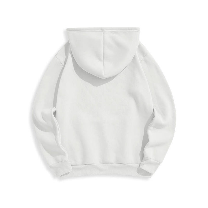 Felpa con cappuccio in poliestere foderata in pile stile classico Christianartworkshop Love One Another Jesus - image 3