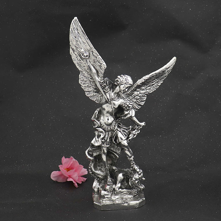 Christianartworkshop Stile classico San Michele Arcangelo che sconfigge Lucifero Decorazioni da tavolo Ornamento - image 2