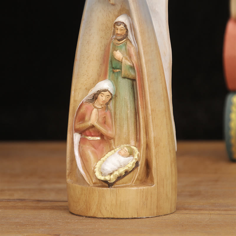 Christianartworkshop Statua di angelo in stile classico, decorazione da tavolo in legno, realizzata a mano - image 5
