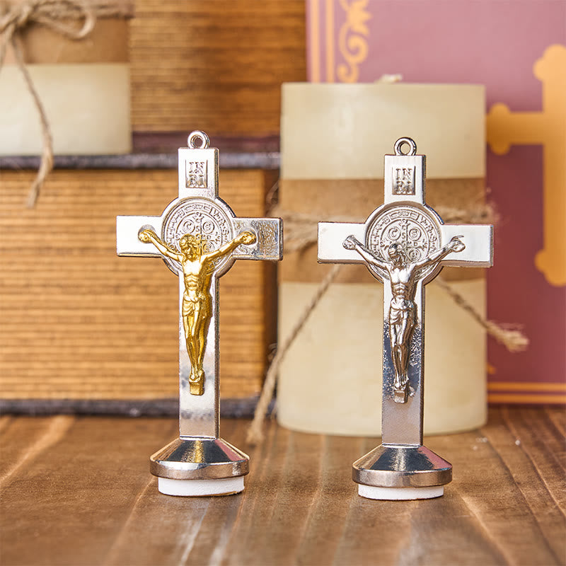 Ornamento artigianale in lega tradizionale classica di San Benedetto, Christianartworkshop - image 0