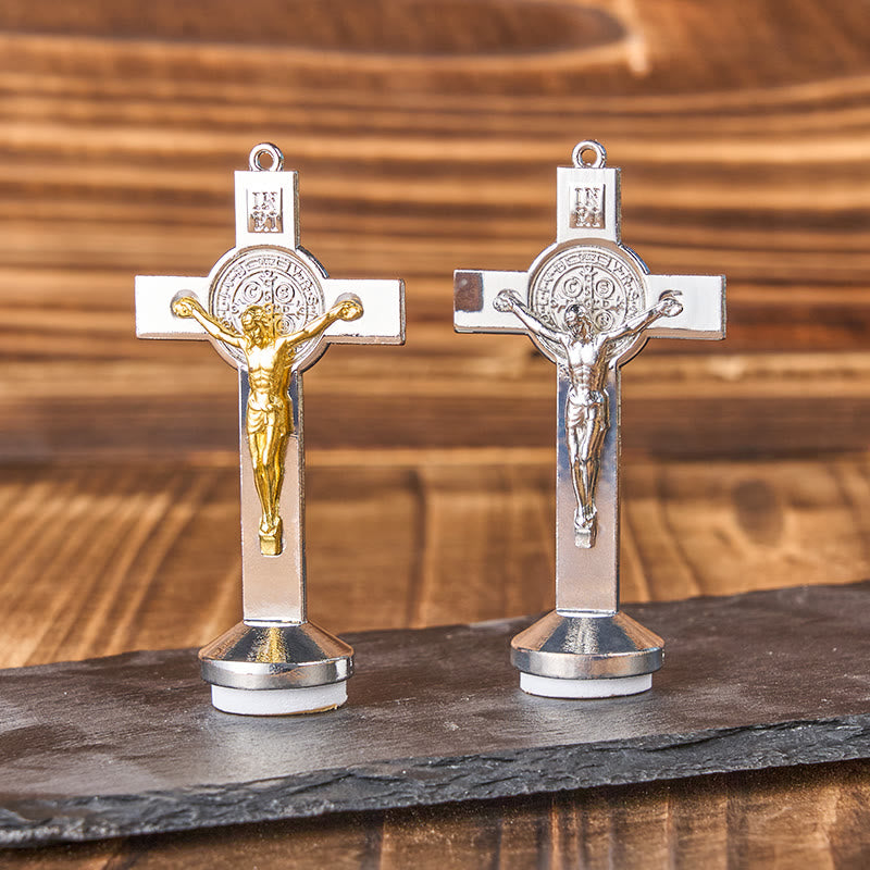 Ornamento artigianale in lega tradizionale classica di San Benedetto, Christianartworkshop - image 1