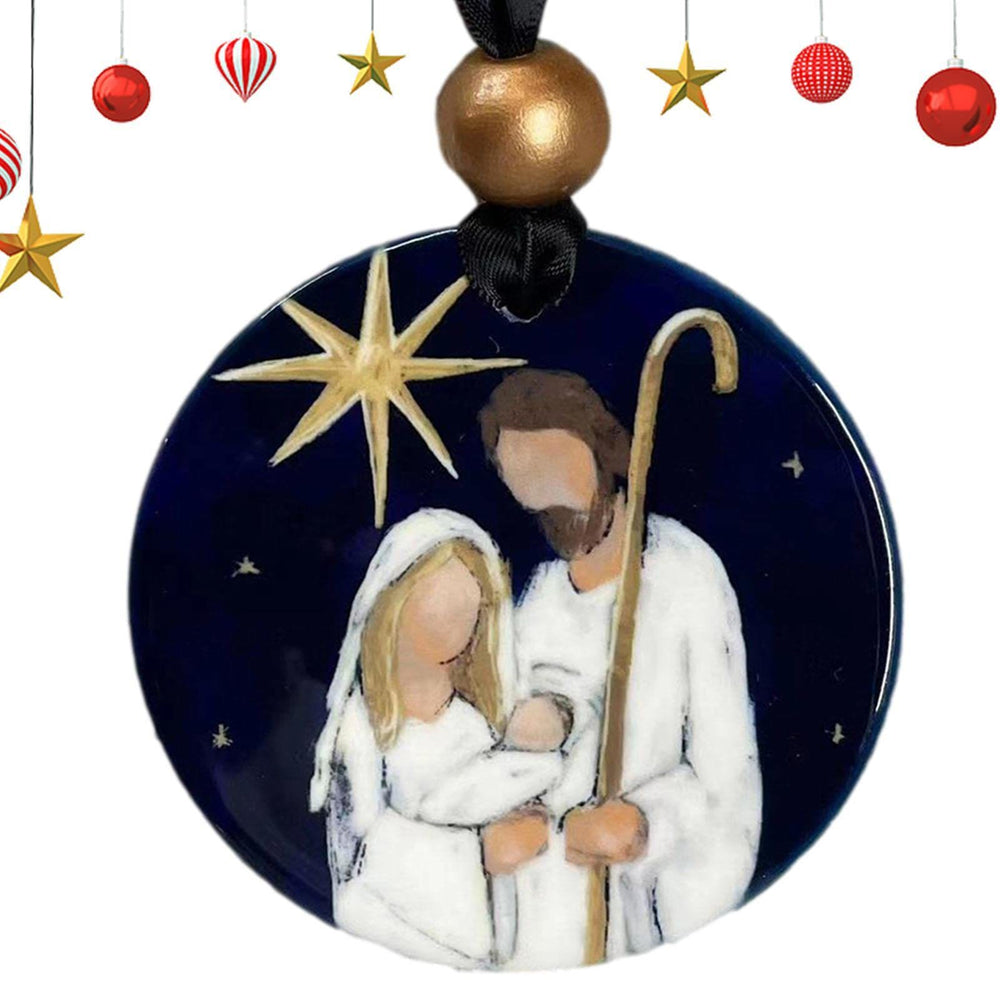 Christianartworkshop Stile colorato Stella di Betlemme Presepe di Natale Decorazioni da appendere alla natività - image 1