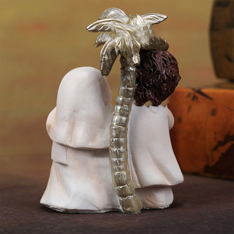 Christianartworkshop Scultura in stile cartone animato della scena della Natività Ornamenti da tavolo stereoscopici in resina - image 4